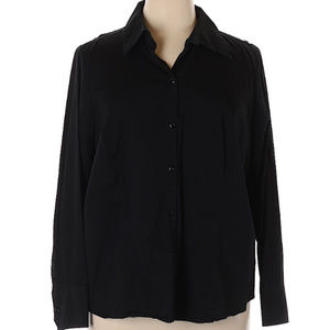 Black Long Sleeve George Button Down